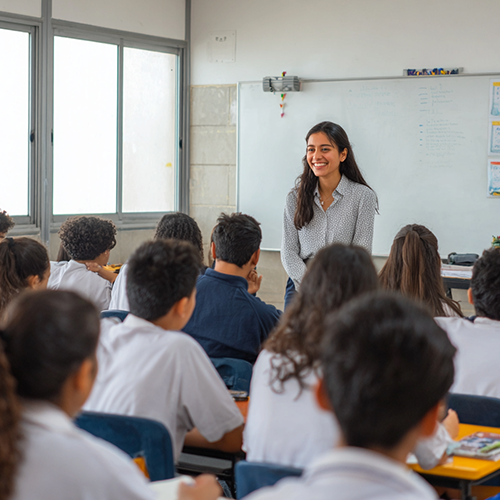 docente en el aula con alumnos - ITS