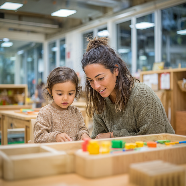 Profesora de educación inicial con niños - ITS